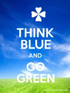 Image reading Think Blue Go Green